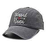 Waldeal Women's Blessed Grandma Nana Baseball Caps Adjustable Washed Denim Dad Hat Snapback Gift