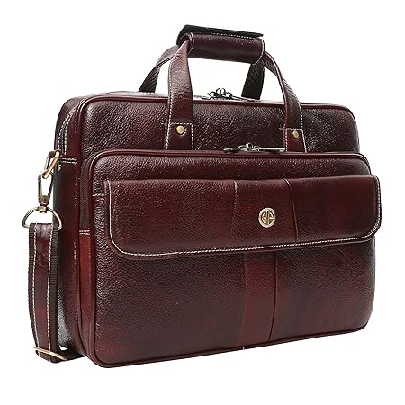Hammonds Flycatcher Leather 15.6 Brown Laptop Briefcase