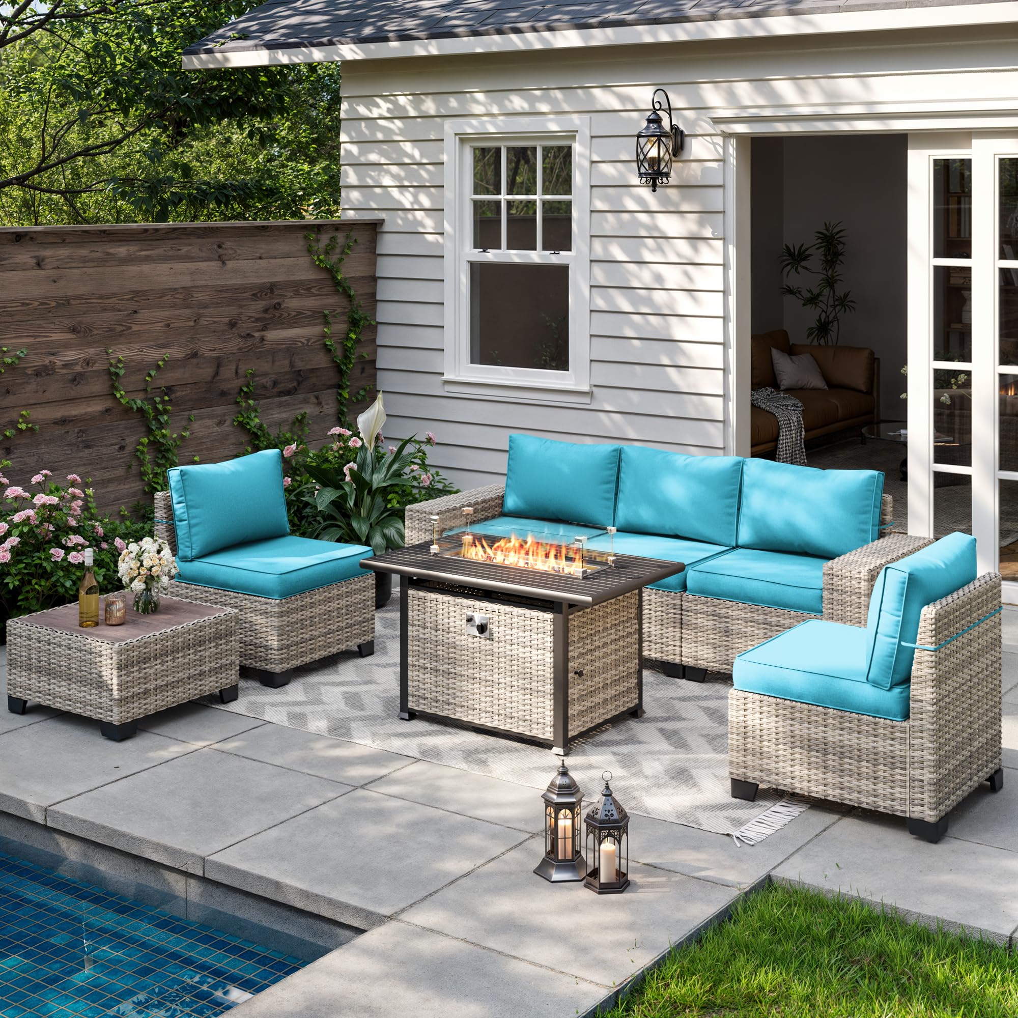 Muphyers 7-Piece Outdoor Patio Furniture Set with