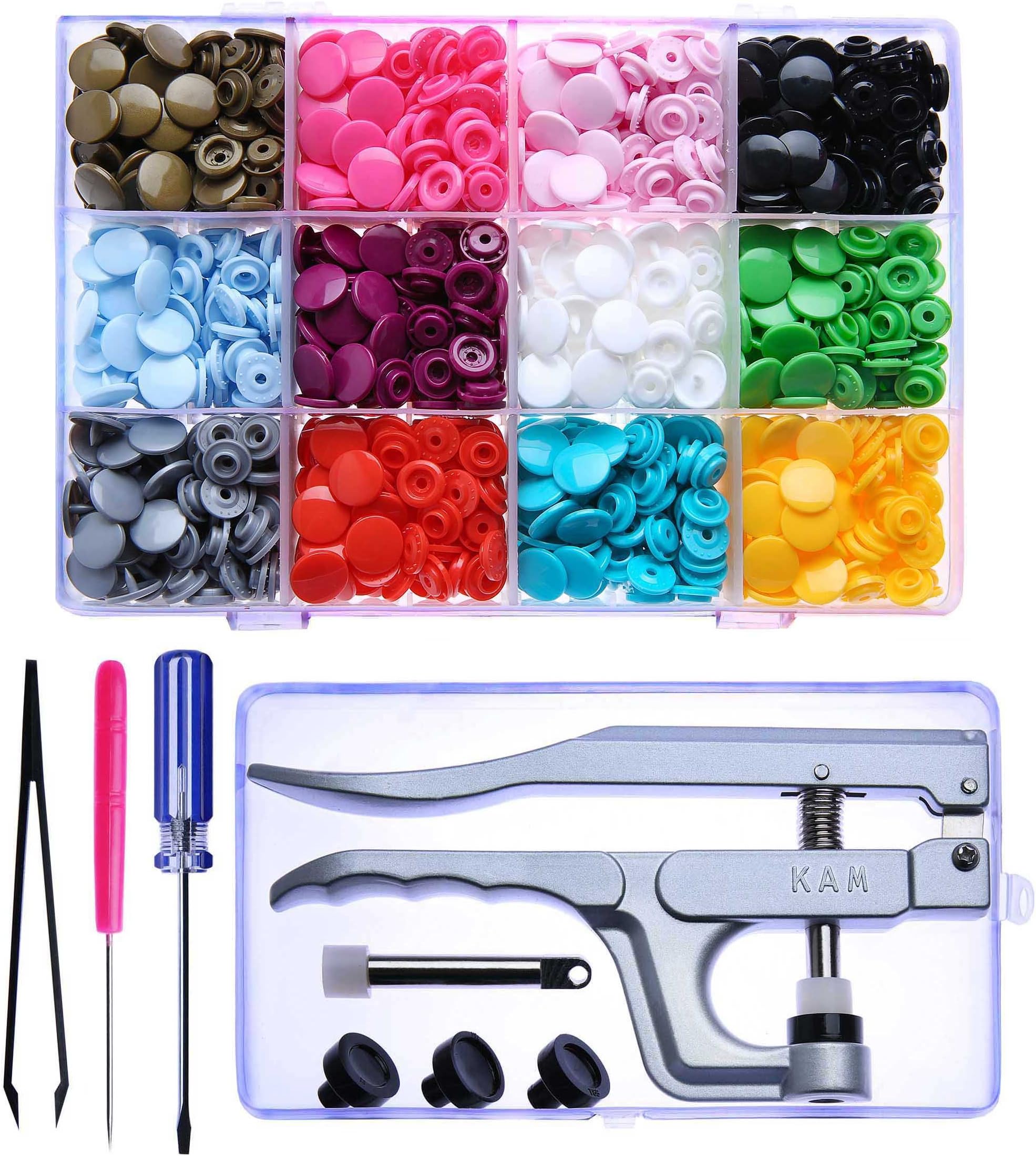 KAM Snaps Starter Kit 360 Set Size 20 with KAM Pliers