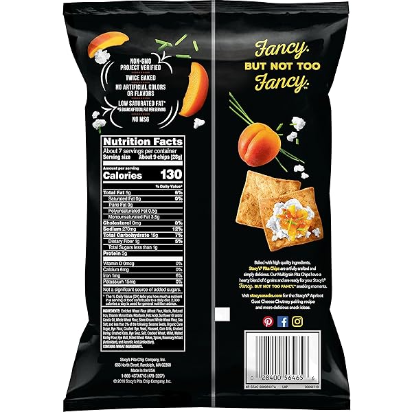 STACY’S PITA CHIPS, MULTIGRAIN, NO ARTIFICIAL COLORS OR FLAVORS, 7.33 OZ BAG