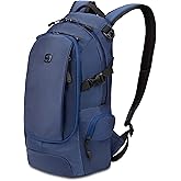 SwissGear 3598 Backpack, Narrow Daypack, Ideal for Commuting and School, Navy Ballistic