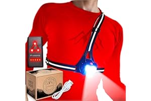 AVANTO LIFESTYLE AVANTO Triple Beam Chest Lamp, Original, 500 Lumen LED Night Running Lights for Runners, Dog Walking Light, Long 5-7h Usetime, USB-C Rechargeable Battery, Running Headlamp, Reflective Vest