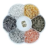 YAKA 900Pcs 10mm1Box 6 Colors Open Jump Ring,Ring