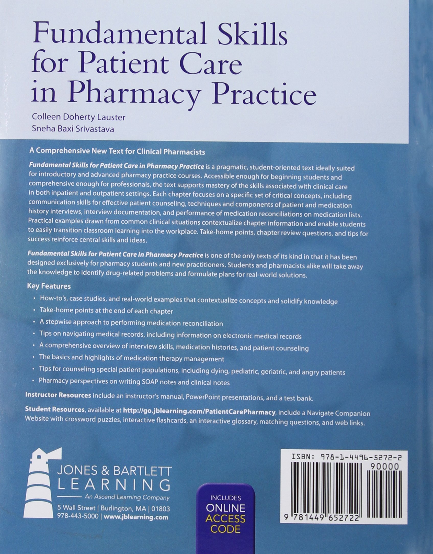 Fundamental Skills for Patient Care in Pharmacy Practice: Colleen Lauster,  Sneha Srivastava: 9781449652722: Pharmacology: Amazon Canada