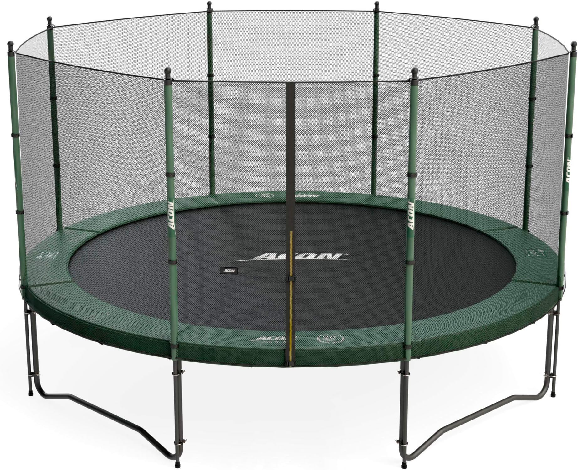 Acon Air 4.3 Trampoline 14ft with Enclosure | Includes 4,3m (14ft) Round Trampoline and Safety Net | 96 Heavy Duty 21,5cm (8.5in) Springs