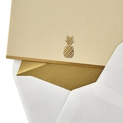 Hallmark Signature Gold Blank Cards, Pineapple