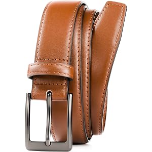 Men's Genuine Leather Dress Belt, 1 1/4" Business Casual Belt in Gift Box | All-Day Comfy Durable Leather Classic Timeless Be