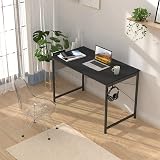 HOMIDEC Writing Desk 100x50x75cm with Storage Bag & Headphone Hook view 2