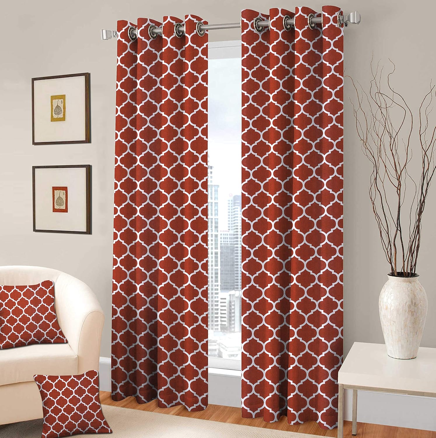 Best rust colored living room curtains
