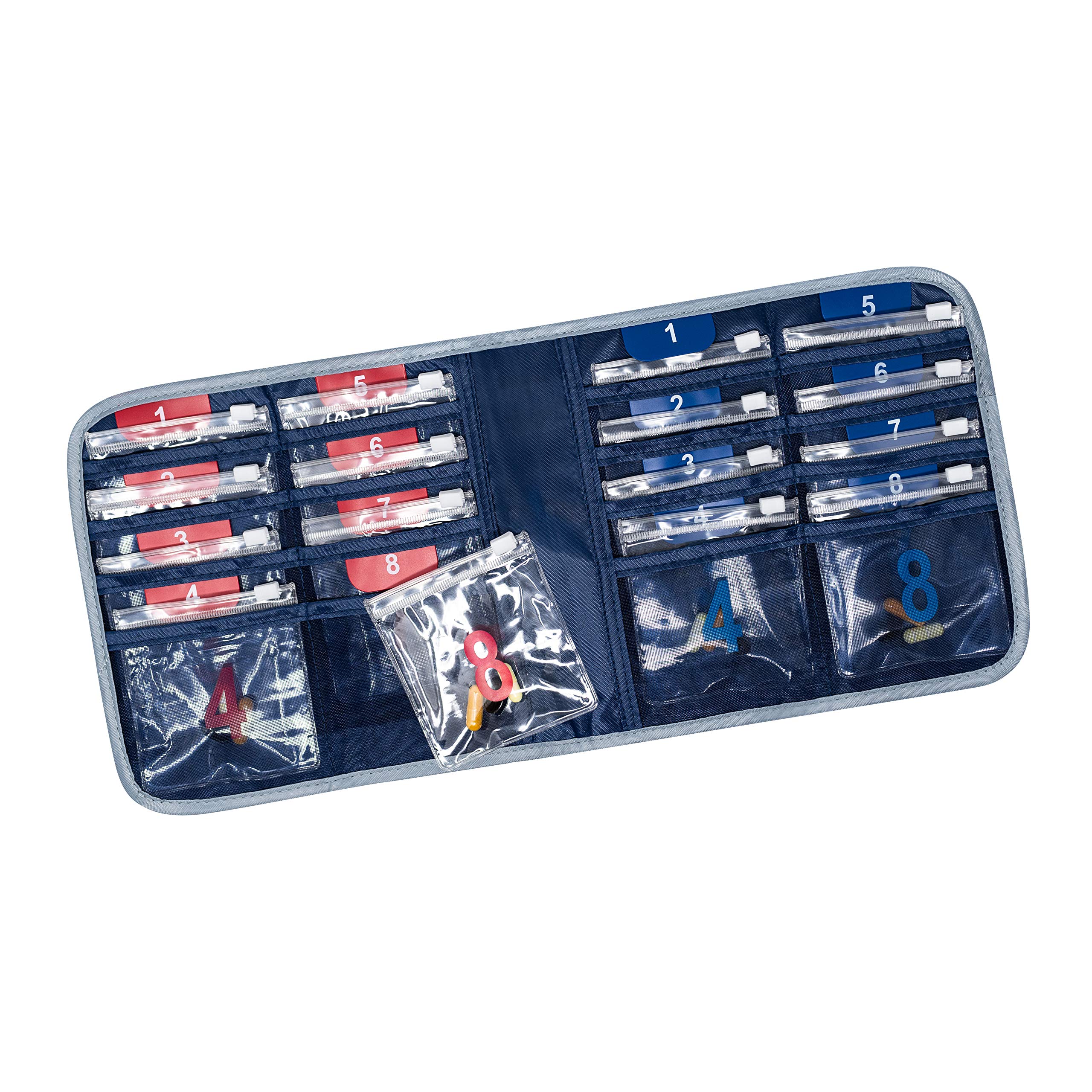 Photo 1 of Lewis N. Clark AM/PM Folding Pill Organizer + Supplement Case for OTC Medicine, Navy 