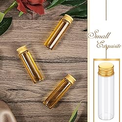 Didaey 100 Pcs Vials Clear Mini Glass Bottles with