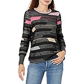 NIC+Zoe Womens Shaded Stripes Sweater