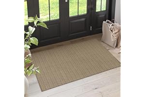 Collive 3x5 Entryway Rugs Indoor, Washable Bedroom Area Rug Non Slip Braided Cotton Kitchen Rugs, Black/Natural Farmhouse Throw Carpet Boho Floor Mat for Laundry Room Nursery House