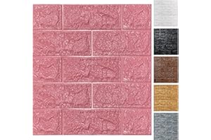 YLL YLL 3D Wall Panels Peel and Stick 3D Brick Wallpaper Peel and Stick Faux Stone Wall Panel Foam Brick Self-Adhesive 3D Wallpaper Faux Brick Paneling