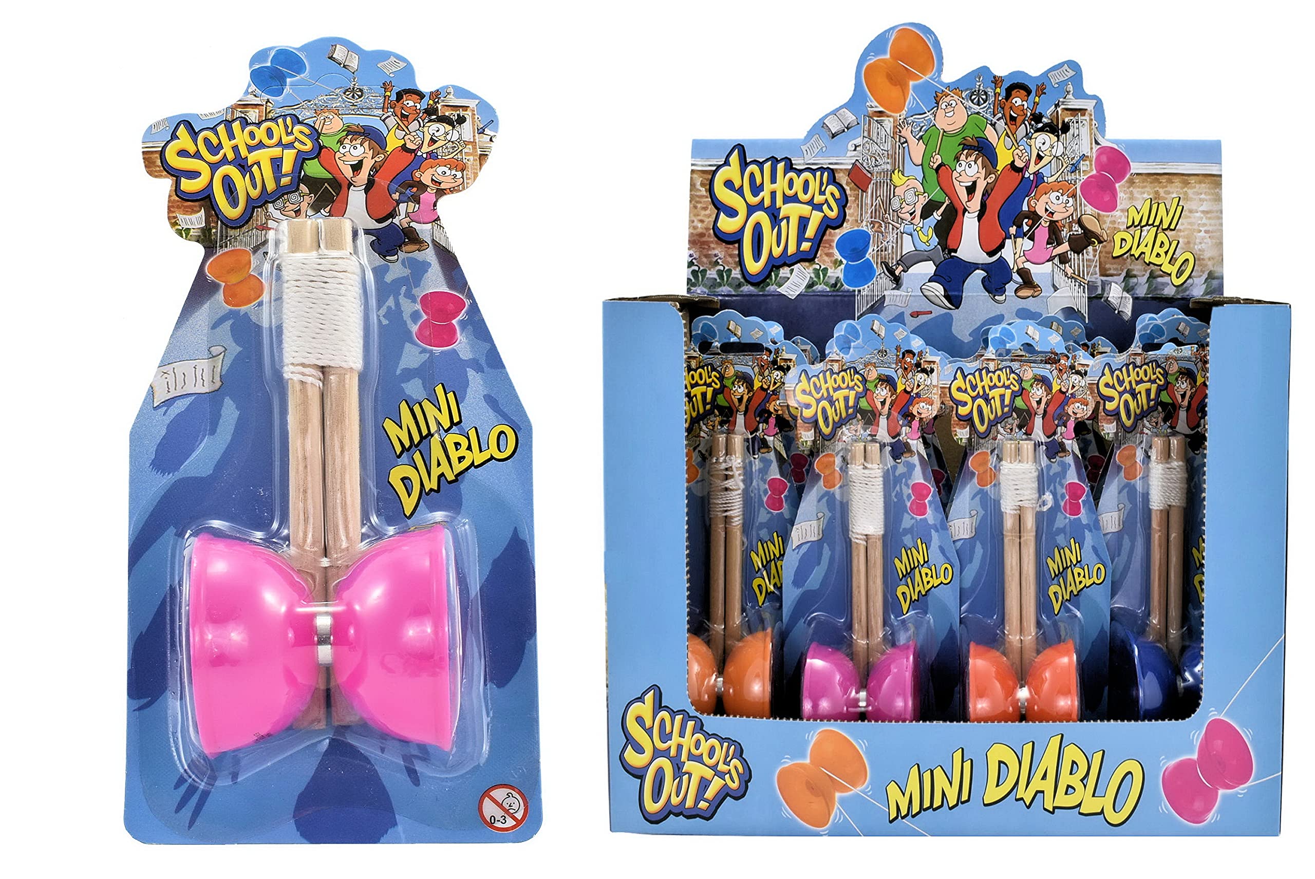 KandyToys Mini Diablo | Beginner's Wooden Diablo Sticks and Diablo Set for Kids