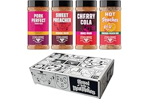 Fire & Smoke Society Grill Masters Bundle Variety Pack | Dry Rub BBQ Seasonings for Smoking and Grilling Meat | Gifts for Men, Gifts For Dad | XL Spice Set (4-Pack)