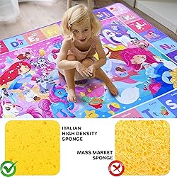 QUOKKA Large Baby Mat for Floor - Plush ABC Rug for