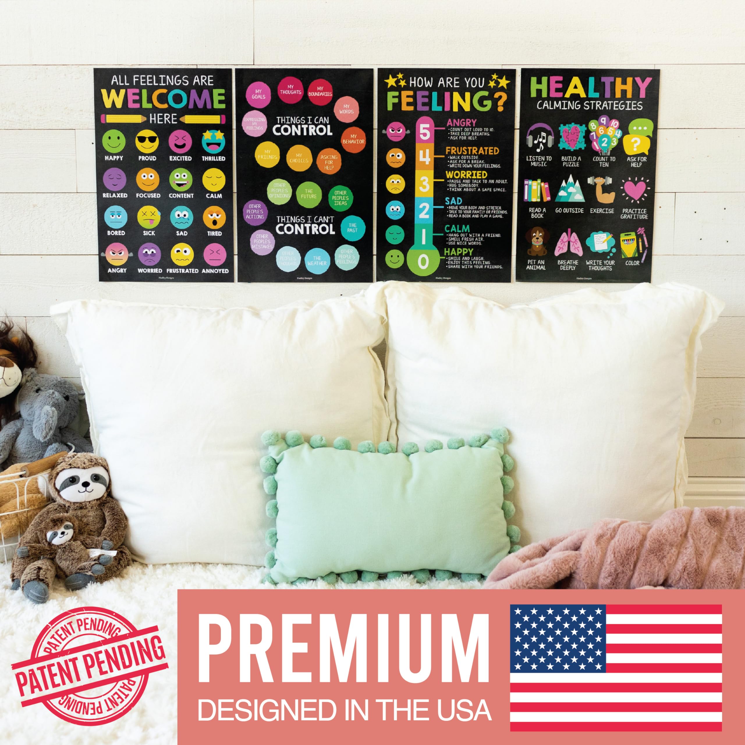 Mua Hadley Designs Feelings Chart For Kids Ages 4-8- Emotions Chart For ...