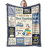 Paihvcn Book/Reading Blanket for Book Lovers 60" X 50" - Books Lovers Gifts for Women - Bookish/Nerd/Bookworm/Librarian/Reading Gift for Readers Women - Books Club/Themed Birthday Gift Ideas