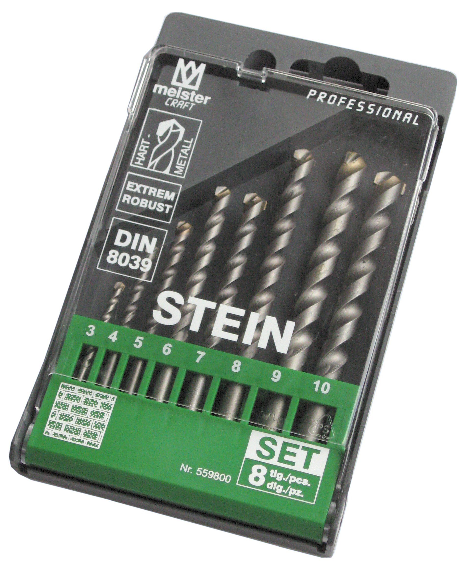 Meister 5598000 Masonry Drill Bit Set 8-Piece