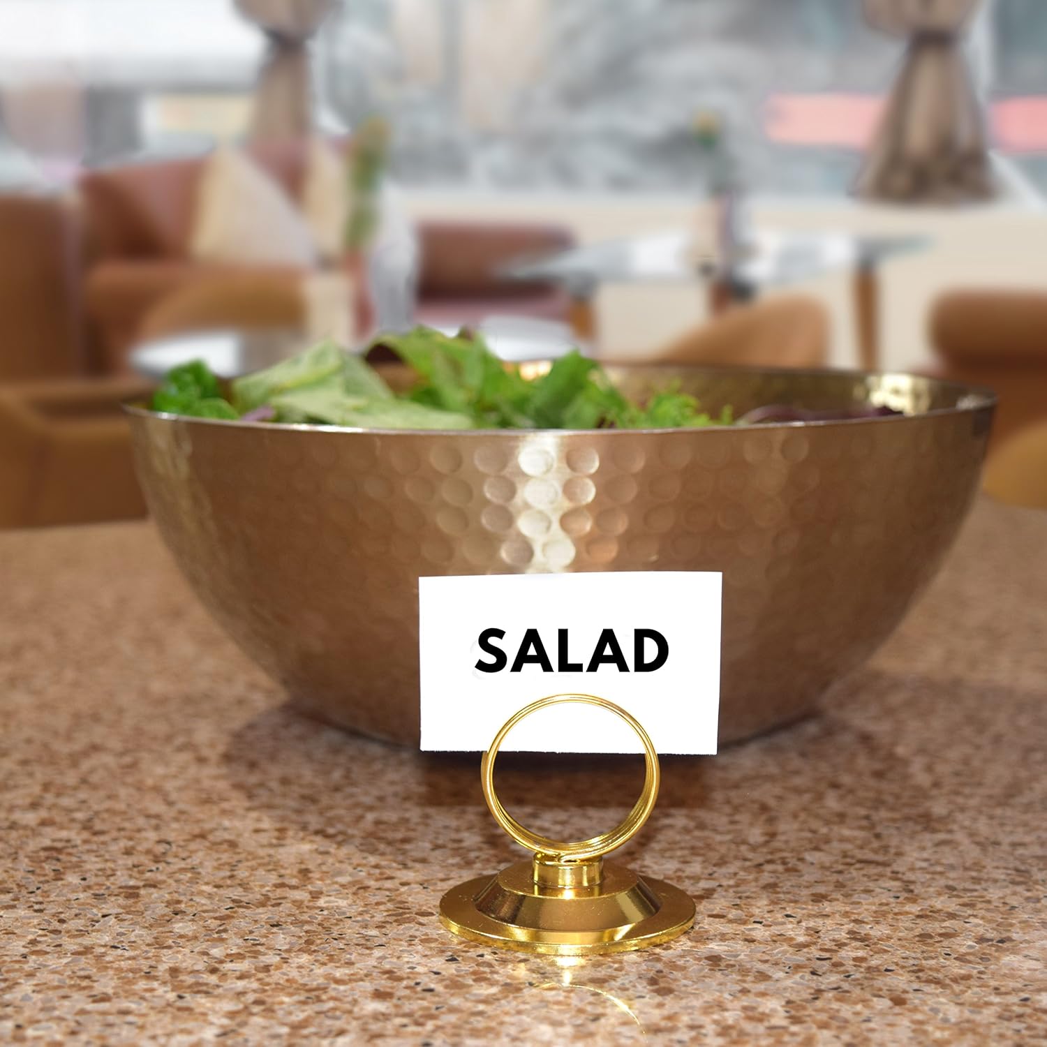 Gray Bunny Place Card Holder, 12 Pack, Gold, Table Cardholder Tabletop Menu Holder Harp-Clip Number Holder Recipe Holder Reserved Card Holder, for Restaurants, Weddings, Banquets: Home & Kitchen