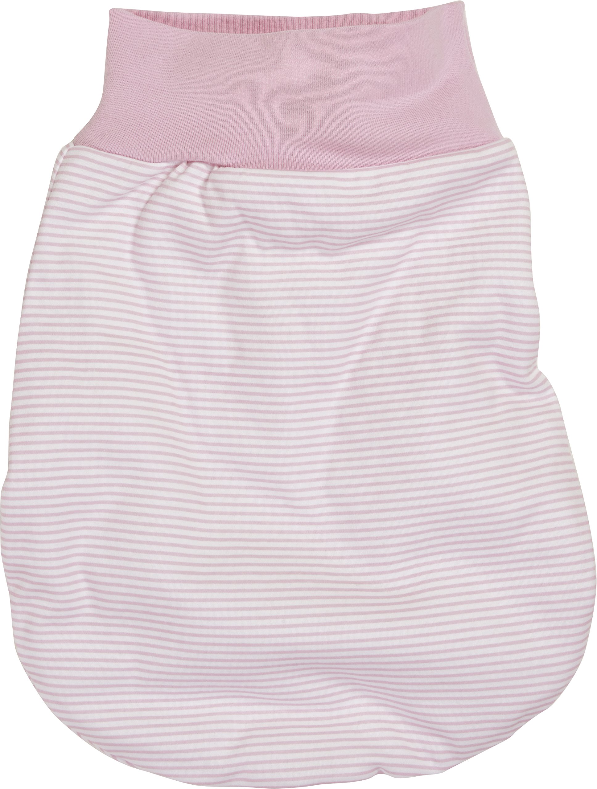 Schnizler Unisex Baby Newborn Cotton Romper Pouch Striped Sleeping Bag, Pink (White/Light-Pink), One Size
