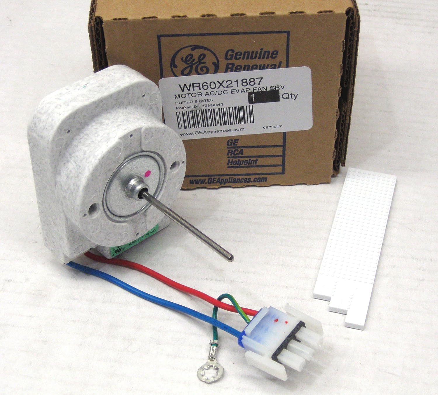 Major Appliances WR60X21887 GE Refrigerator Evaporator Fan Motor