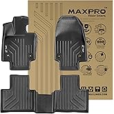 MAXPRO Floor Mats for 2023-2026 Lexus RX350 | Custom-fit, Heavy-Duty, All-Weather mats. Waterproof for Tough Conditions. 1st and 2nd Row Custom Floor Liners