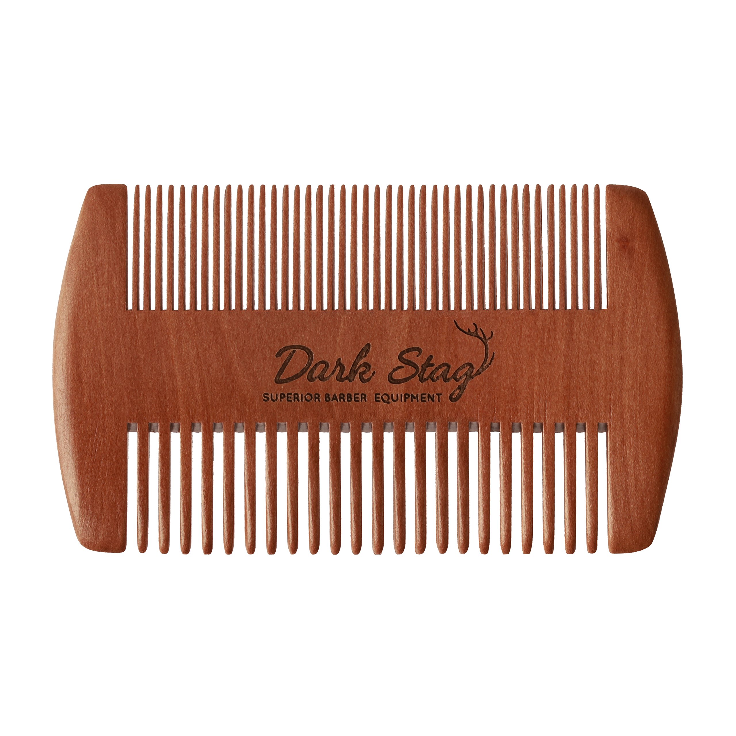Dark Stag Beard Comb - Pocket Size Double Sided Comb for Beard Grooming