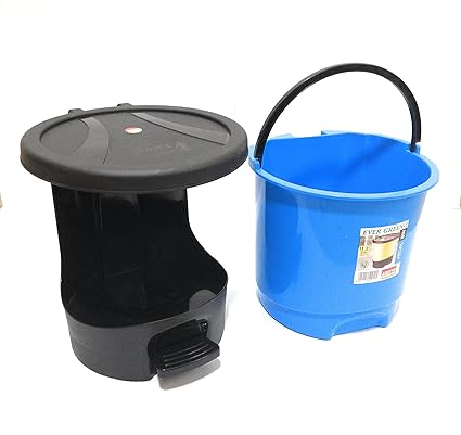 Buy Houseware Unique Modern Plastic Pedal Dustbin 11 2 Ltr Blue