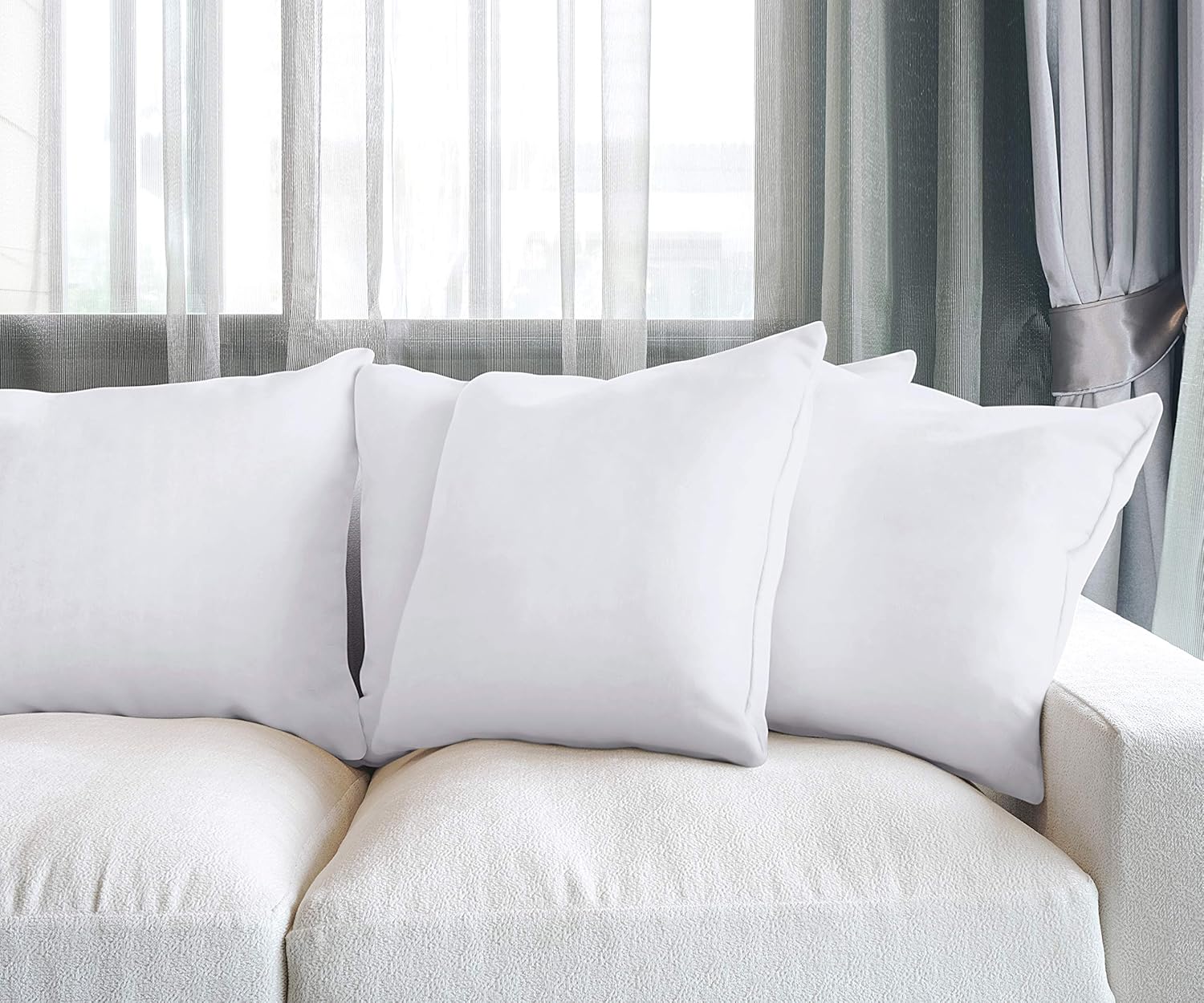 Utopia Bedding Throw Pillows Insert (Pack of 4, White) - 18 x 18 Inches Bed and Couch Pillows - Indoor Decorative Pillows: Home & Kitchen