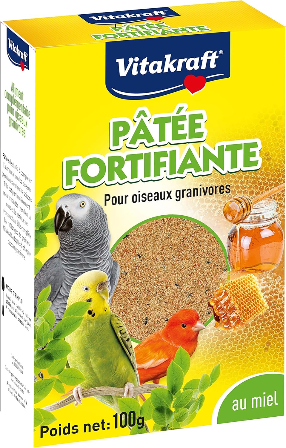 Vitakraft 87994 Strengthening Honey Paste 100 g, 100 g (Pack of 1)