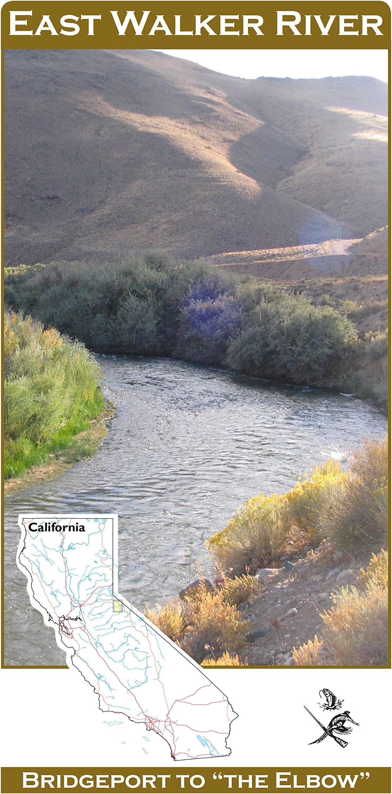 East Walker River 11x17 Fly Fishing River Map