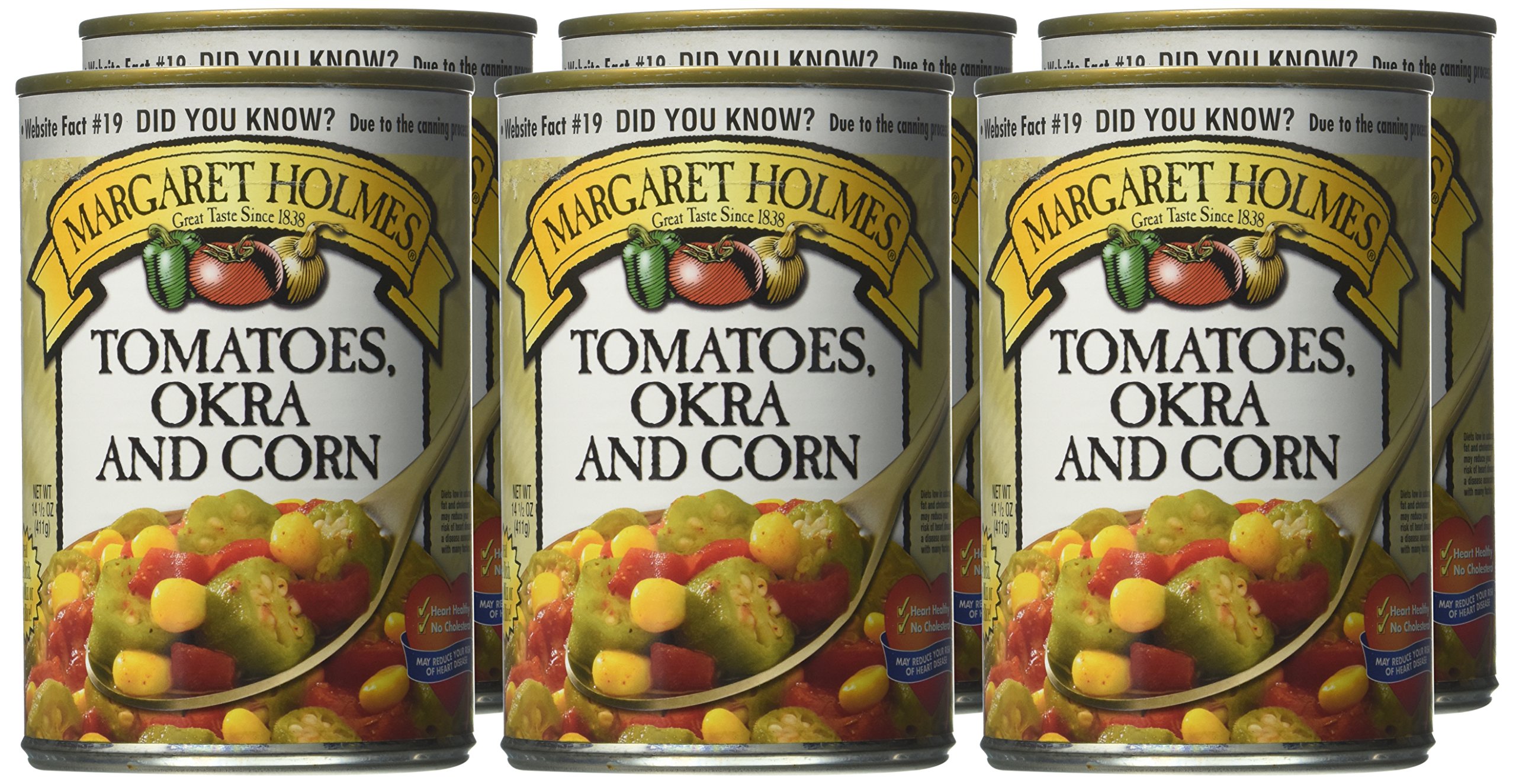 Margaret Holmes, Tomato, Okra & Corn, 14.5oz Can (Pack Of 6) on Galleon