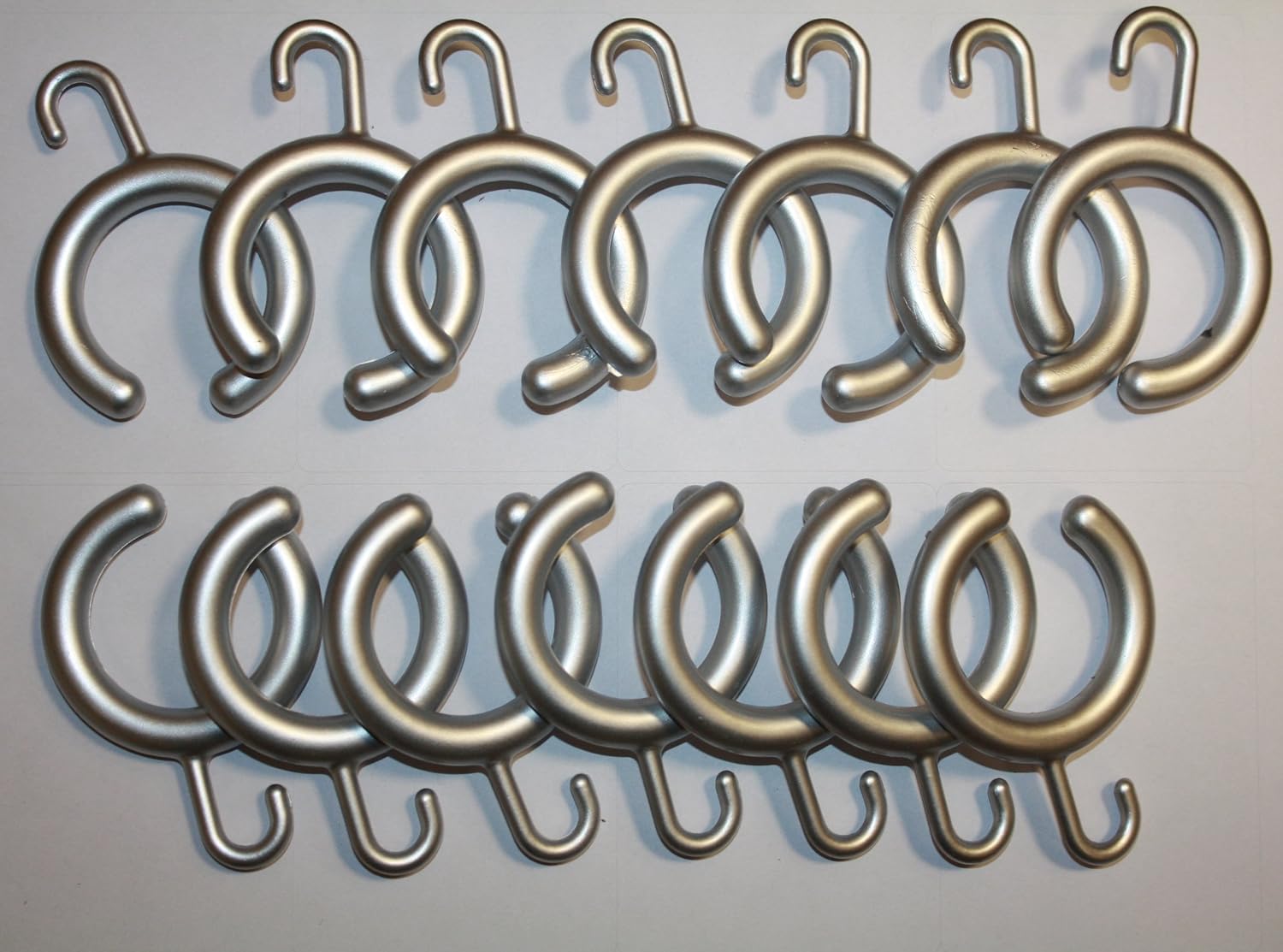 Set Of 14 Satin New Elegant Semi Open Shower Curtain Hooks Brushed Chrome Bathroom Home Kitchen Arcadiawinds Com