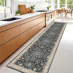 Black Boho Washable 3x10 Extra Long Hallway Runner