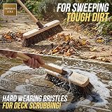Newman and Cole 12in Yard Brush Heavy Duty Outdoor Broom 120cm Handle view 3