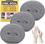PICK FOR LIFE 0000 Steel Wool Mice Blocker 3 Pack with Gloves