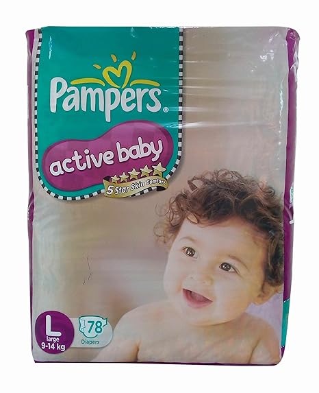 pampers active baby large 78
