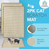 SOL 2pk Cat Scratch Mat 60x40cm Sisal Fabric Anti-Slip Backing view 3