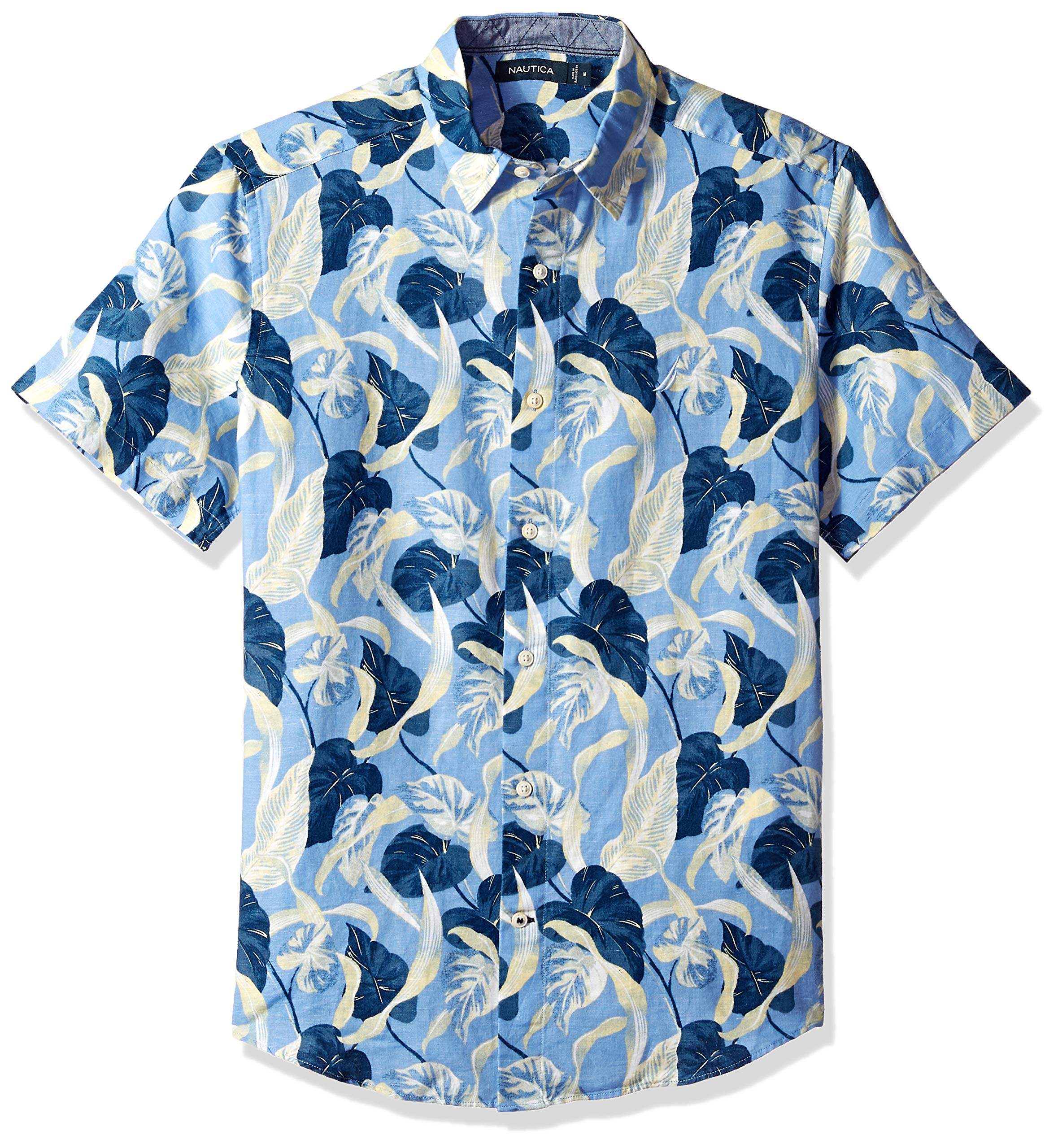 Nautica Men's Classic Fit LinenBlend Floral Button Down Shirt