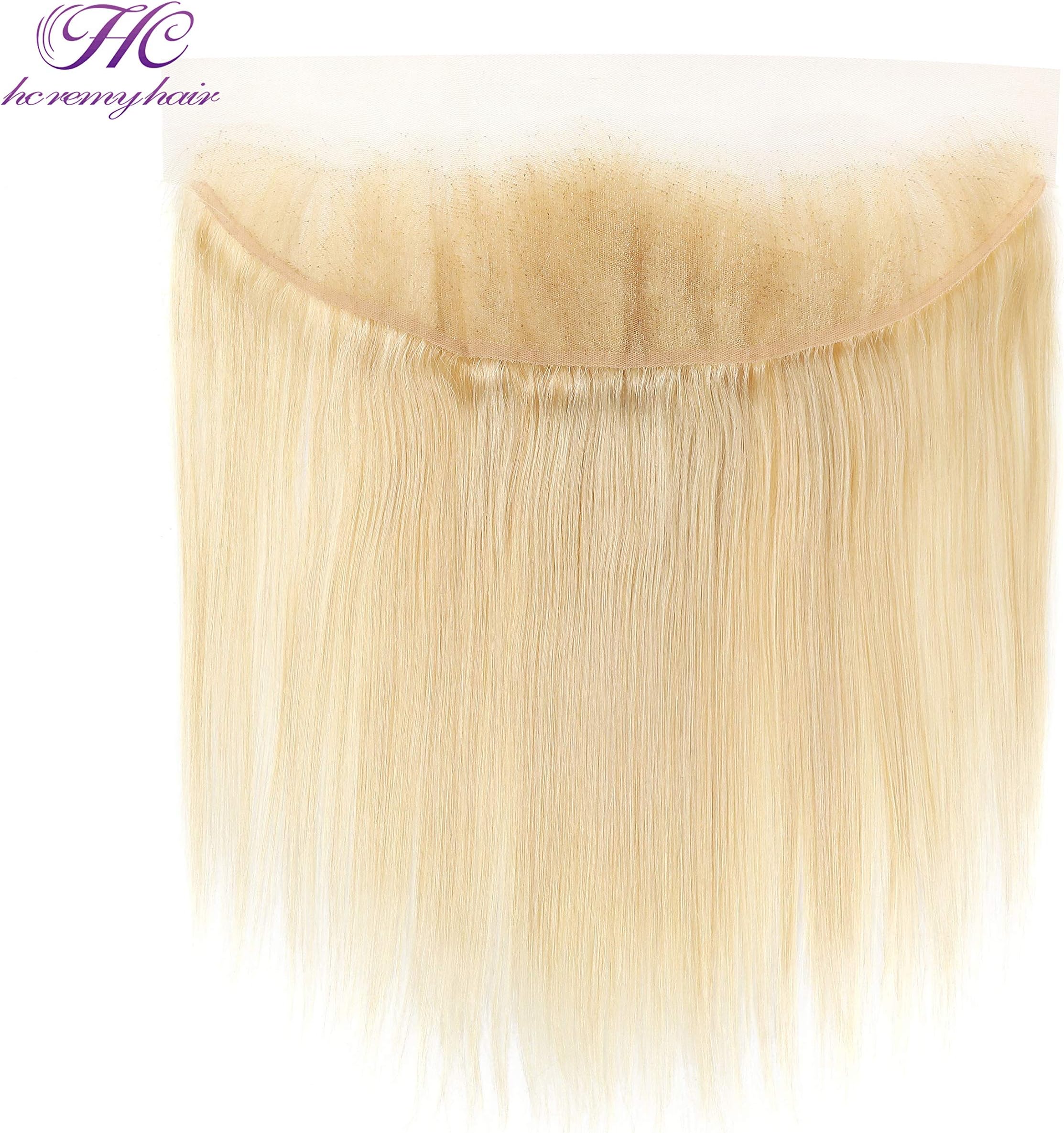 613 Frontal Straight Closure 13x4 Pre Plucked Lace Frontal Bleached Knots Free Part 100 Brazilian Human Hair Frontal Lace Closure with Baby Hair (20“)