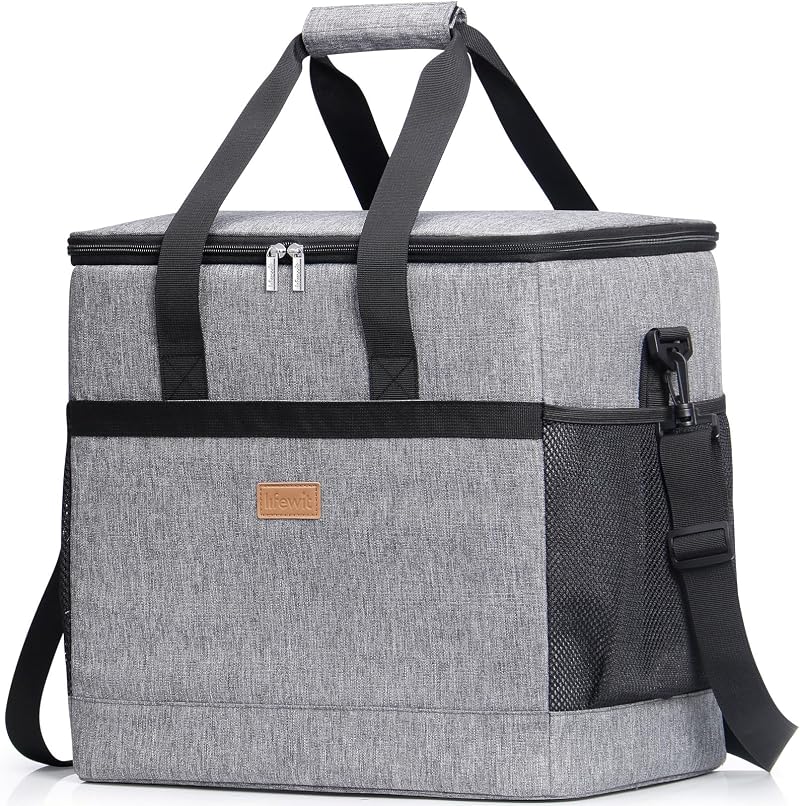 Lifewit Cooler Bag 60 Cans Collapsible Insulated Large Lunch Grey