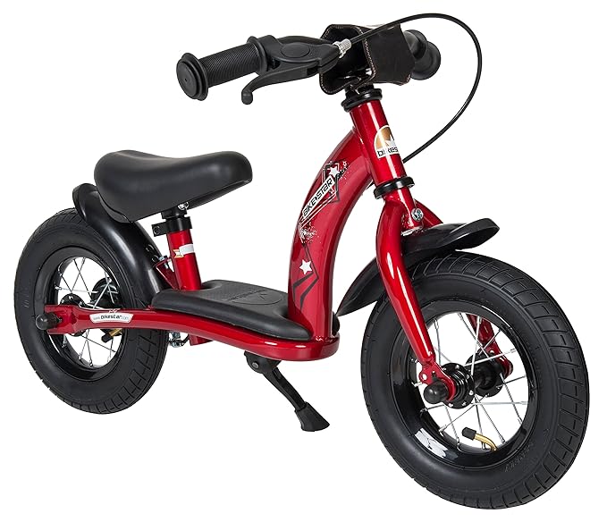 BIKESTAR Kinder Laufrad Lauflernrad Kinderrad für Jungen und Mädchen ab 2-3 Jahre ? 10 Zoll Classic Kinderlaufrad ? Rot