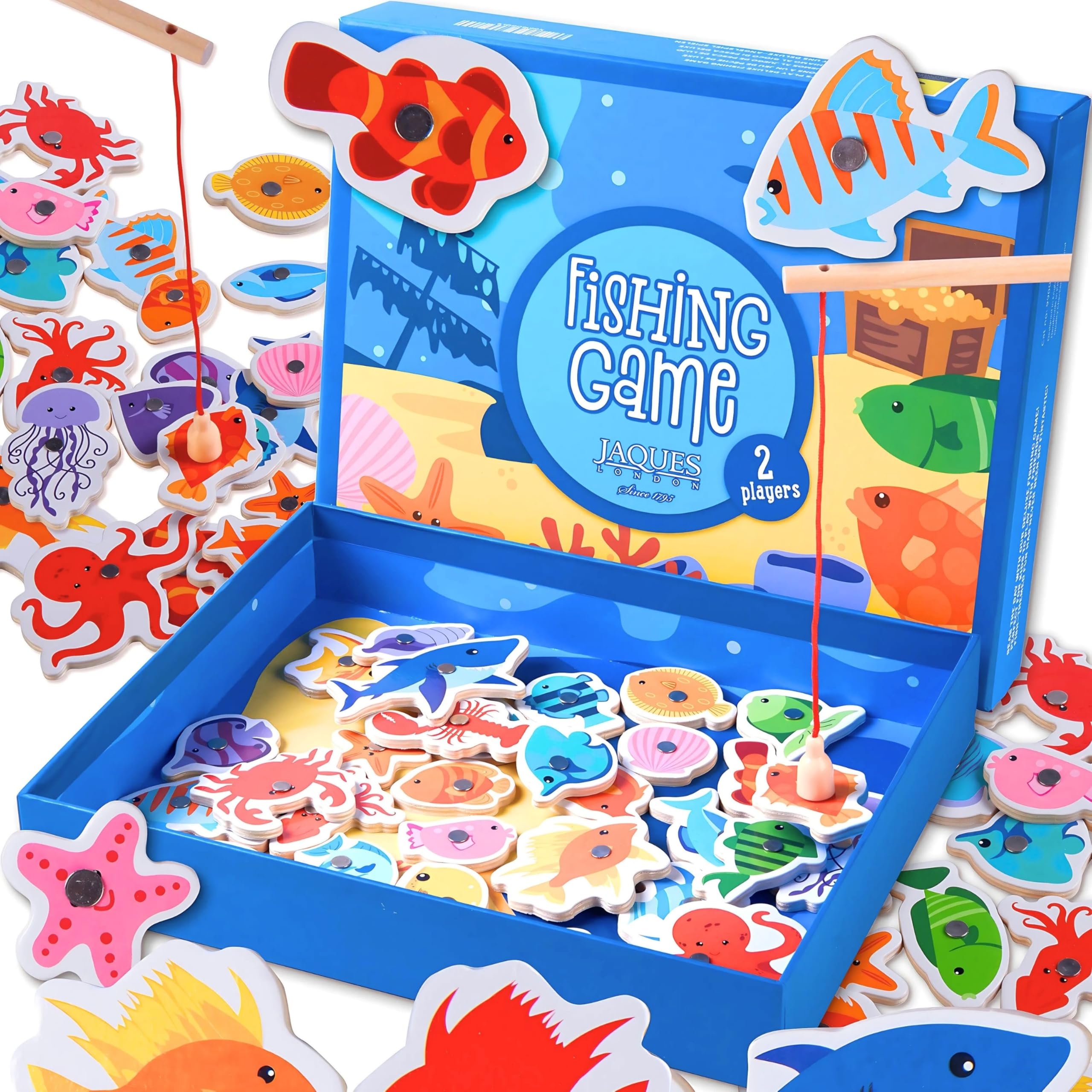 Jaques of London Magnetic Fishing Game For Kids | Educational Game for Toddlers | Toys for 2 3 4 year old boy and girls | Games for Preschoolers