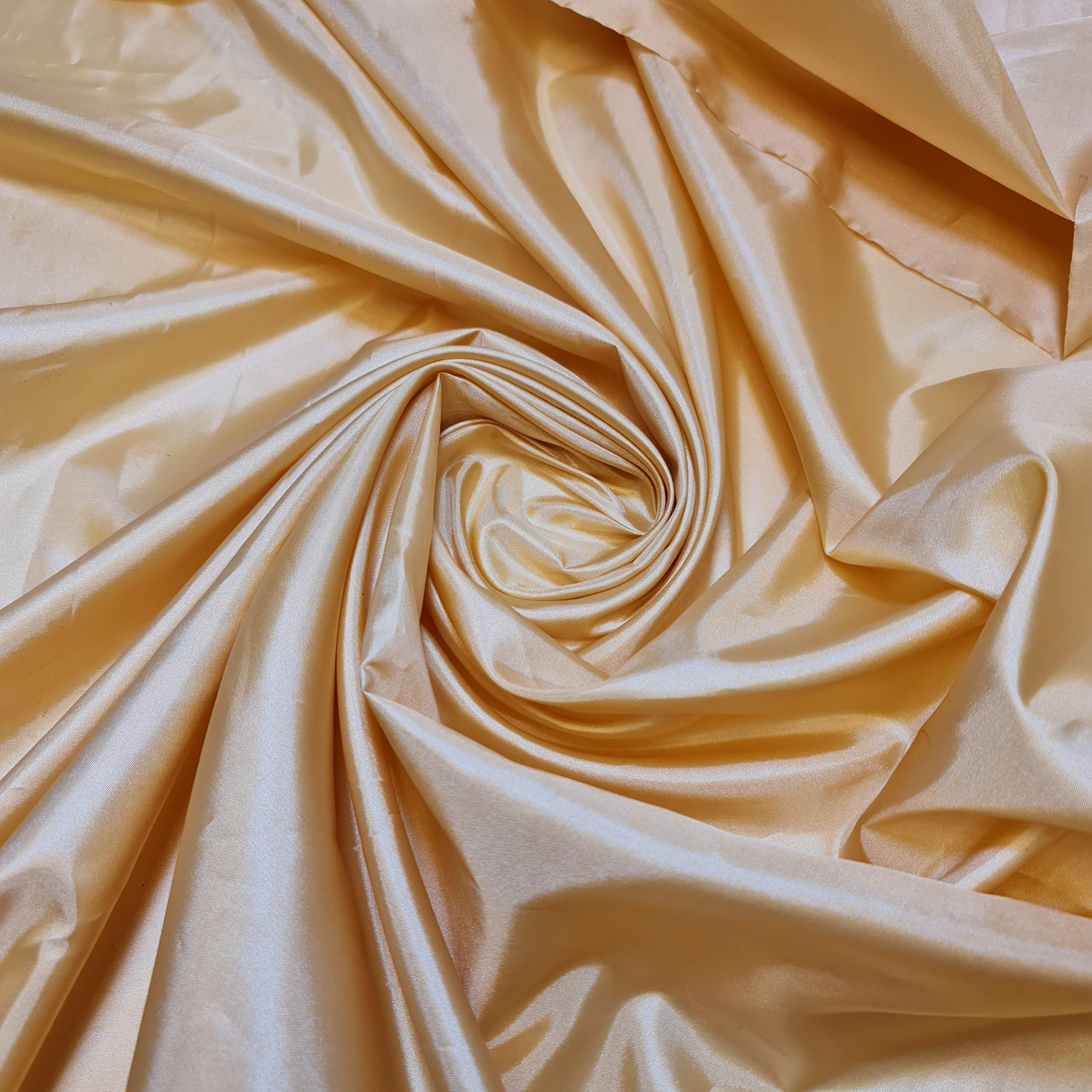 Habotai Dress Skirt Jacket Anti Static Lining Decor Fabric 150cm STH Available in 45 Colours (Gold 2, 5 Meter)