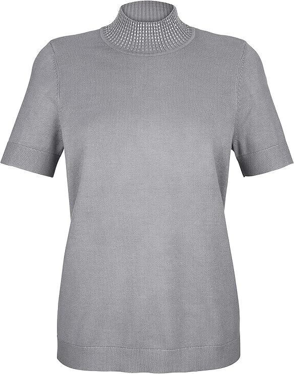 MONA Damen Pullover Halbarm mit Stehkragen in: Amazon.de: Bekleidung