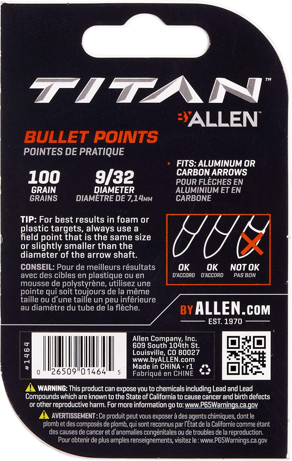 Allen Archery Bullet Points for Target Practice : Sports & Outdoors