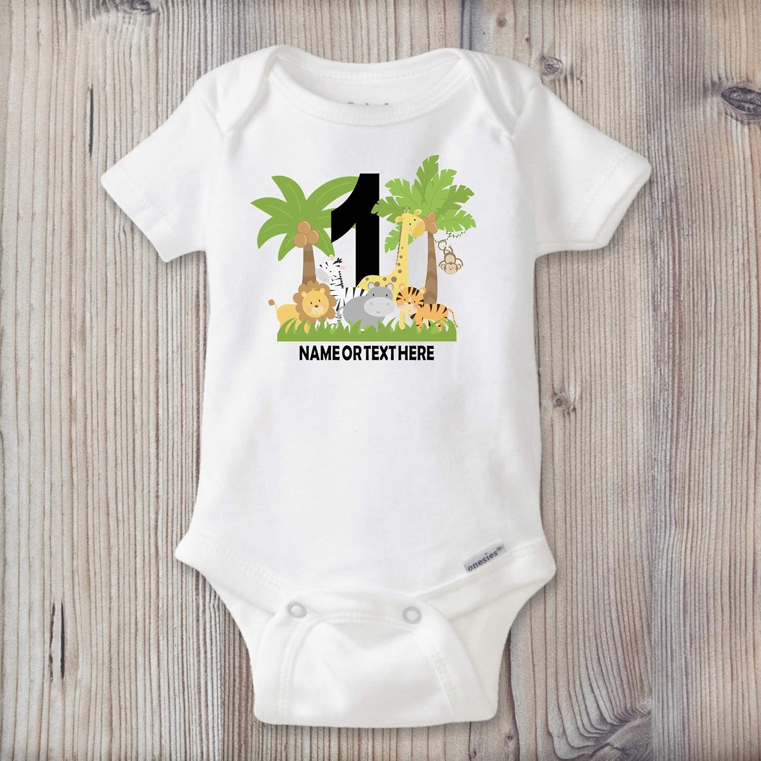 Personalized Baby One Wild One Big The Birthday Safari Jungle Outfit Birthday First Bodysuit Piece One Birthday First Name Baby Clothing Shoes Accessories Take Up To 70 Off Www Klevering Com